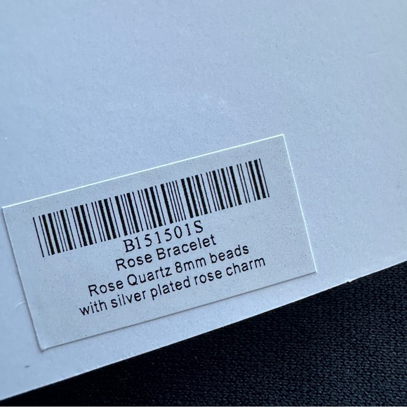 New Healing Stone Rose Quartz Bead Silver Plate Rose Charm Stretch Bracelet Calm - Picture 6 of 8